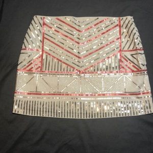 sequin patterns skirt from EXPRESS
